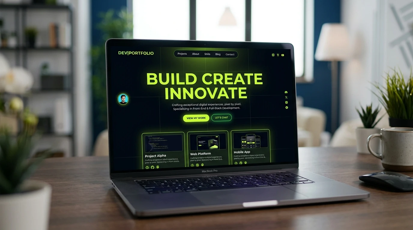 Portfolio Website Preview Mockup